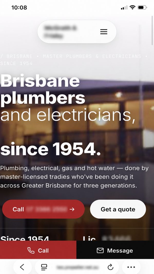 After — new website mobile view