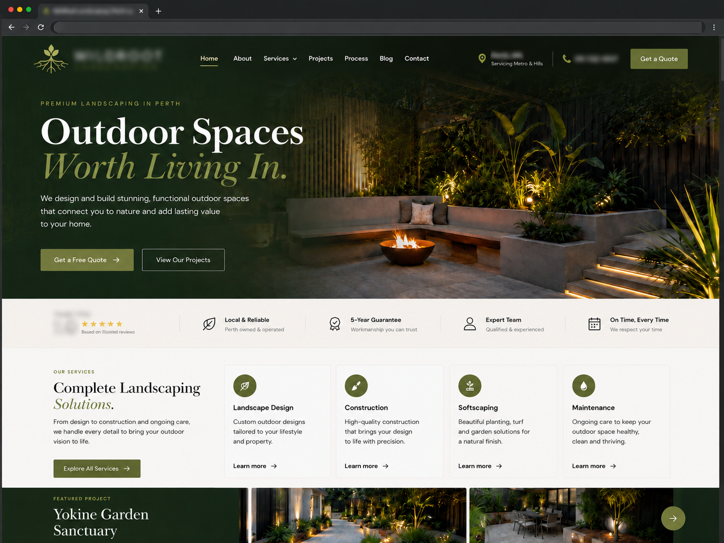 Client website preview